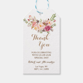 Vielen Dank für Ihre Gastgeschenk Hochzeit Pink Gi Geschenkanhänger