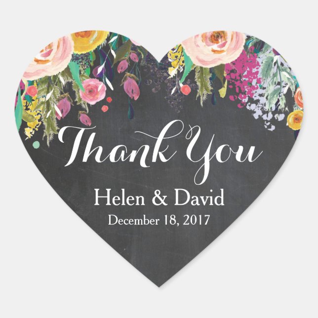 Vielen Dank für Ihre Gastgeschenk Hochzeit Sticker (Vorderseite)