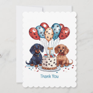 Vielen Dank für Ihre Geburtstagshunde Dackel Hunde Dankeskarte