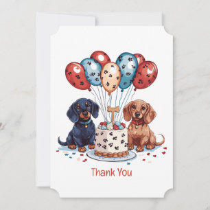 Vielen Dank für Ihre Geburtstagshunde Dackel Hunde Dankeskarte