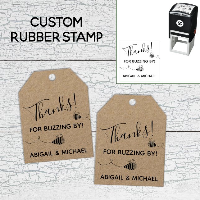 Vielen Dank für Ihre Gender-Neutral Niedlich Bee B Permastempel (Thank You Gender-Neutral Cute Bee Baby Shower Self-inking Stamp
)