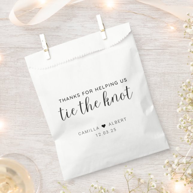 Vielen Dank für Ihre Hilfe bei der Krawatte der Kn Geschenktütchen (Ausgeschnitten)