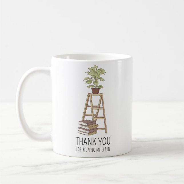 Vielen Dank für Ihre Hilfe beim Lernen, bei Bücher Kaffeetasse (Links)
