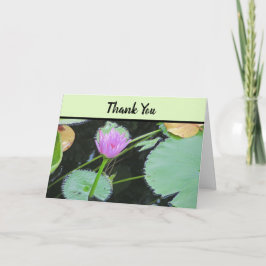 Vielen Dank für Ihre Hilfe Hübsch Pink Water Lily Karte