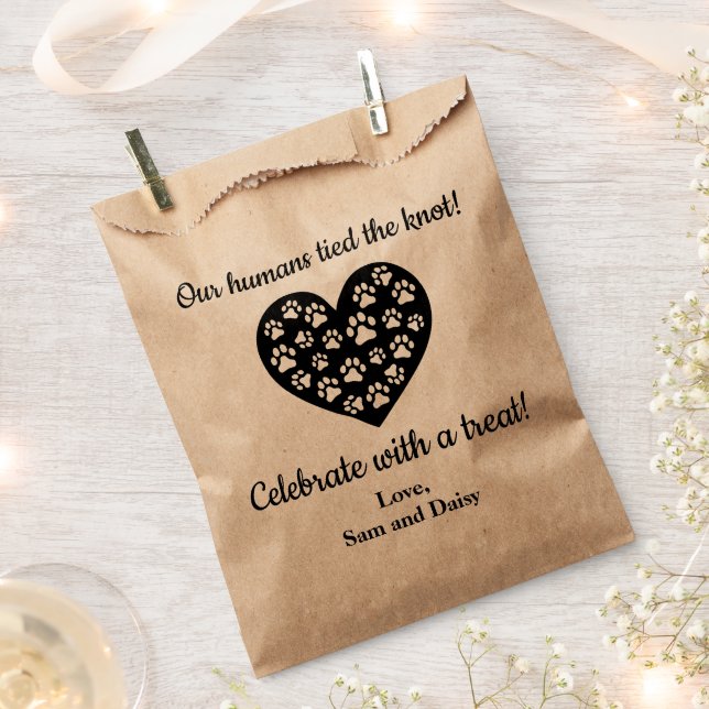 Vielen Dank für Ihre Hochzeit Cookie Pet Leckerei  Geschenktütchen (Ausgeschnitten)