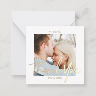 Vielen Dank für Ihre Hochzeit Custom Foto Card mit Mitteilungskarte