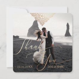 Vielen Dank für Ihre Hochzeit Custom Squared Large Mitteilungskarte
