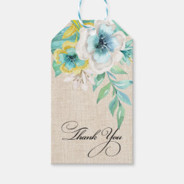 Vielen Dank für Ihre Hochzeit Floral Burlap Geschenkanhänger