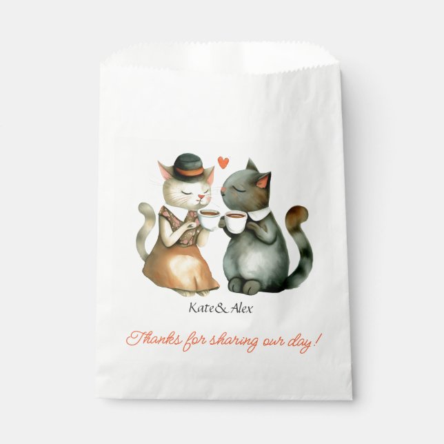 Vielen Dank für Ihre Hochzeit Geschenktütchen (Vorderseite)