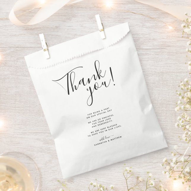 Vielen Dank für Ihre Hochzeit Geschenktütchen (Ausgeschnitten)