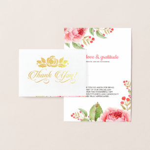Vielen Dank für Ihre Hochzeit Luxury Floral Folienkarte