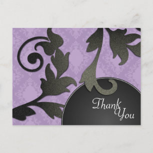 Vielen Dank für Ihre Hochzeit Postcard Black & Lil Postkarte