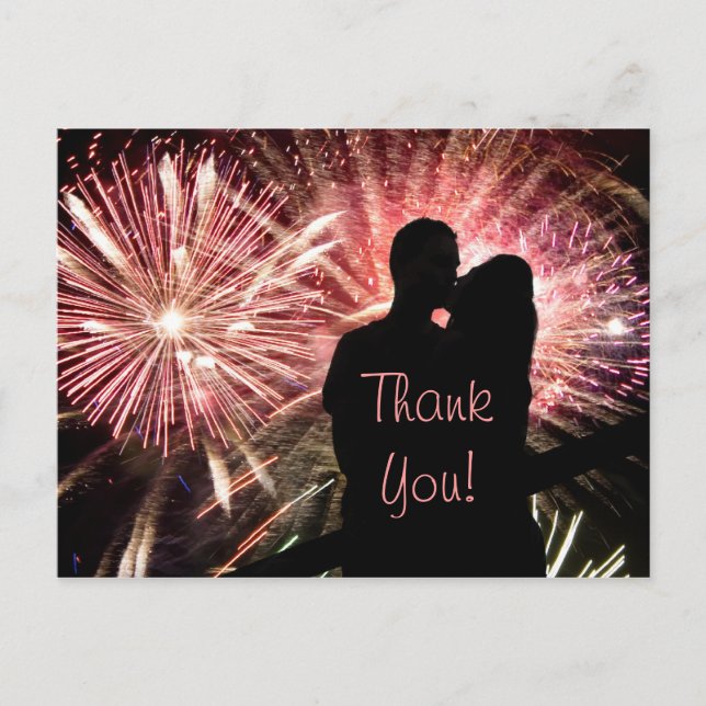 Vielen Dank für Ihre Hochzeit Postkarte (Vorderseite)