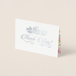 Vielen Dank für Ihre Hochzeit romantische Rose Lux Folienkarte