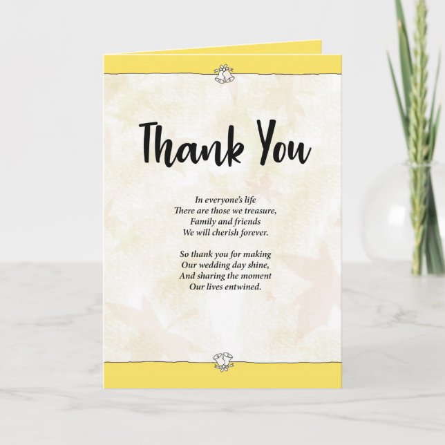 Vielen Dank für Ihre Hochzeitkarte Dankeskarte (Vorderseite)