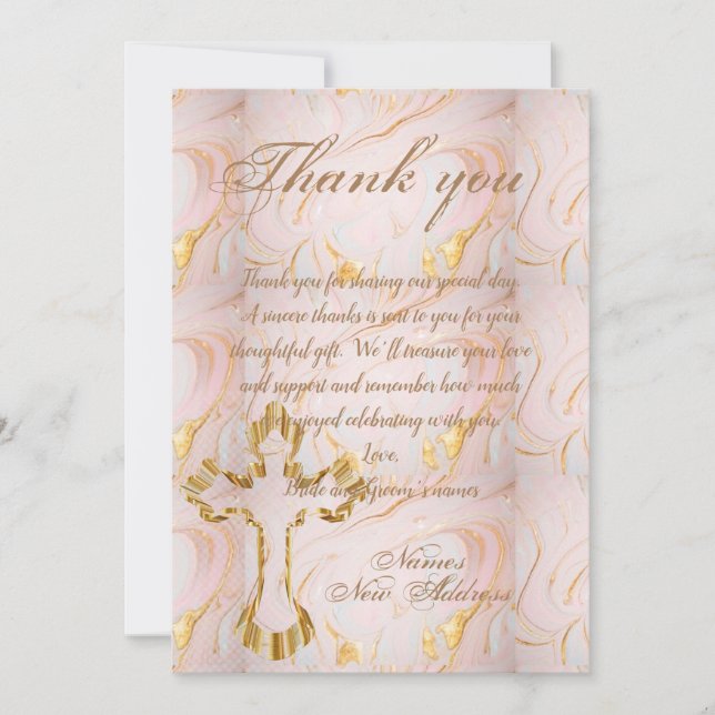 Vielen Dank für Ihre Hochzeitkarte Dankeskarte (Vorderseite)