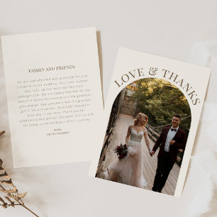 Vielen Dank für Ihre Hochzeitkarte mit Foto Einladung
