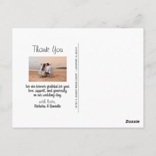 Vielen Dank für Ihre Hochzeitspostkarte Postkarte