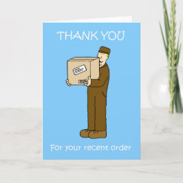 Vielen Dank für Ihre jüngste Bestellung. Dankeskarte