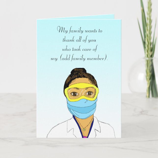 Vielen Dank für Ihre Karte für Krankenschwester od (Vorderseite)