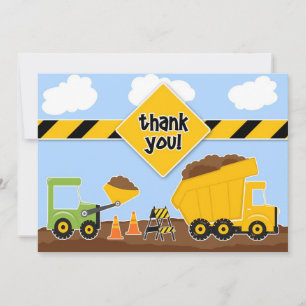 Vielen Dank für Ihre Konstruktionen Trucks Flat Ca Dankeskarte