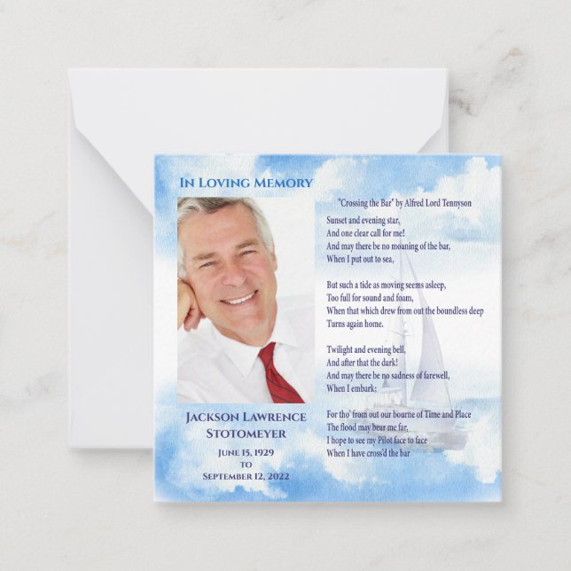 Vielen Dank für Ihre Liebe zur Erinnerung Mitteilungskarte (Vorderseite)