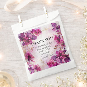 Vielen Dank für Ihre lila Verzauberung Fuchsia: Wa Geschenktütchen