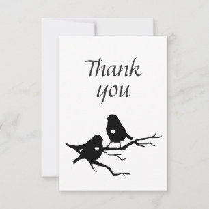 Vielen Dank für Ihre Niedliche Little Bird-Silhoue Dankeskarte