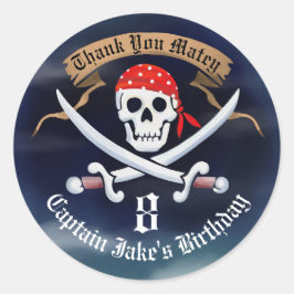 Vielen Dank für Ihre Piratenflagge Pirate Runder Aufkleber