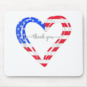 Vielen Dank für Ihre Service American Flag Mousepad