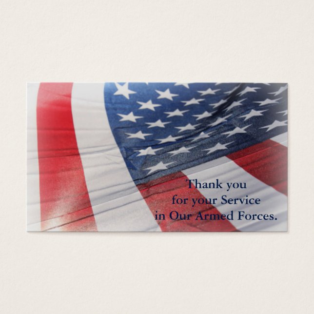 Vielen Dank für Ihre Service Armed Forces Card (Vorderseite)