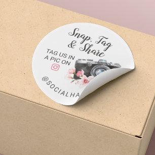 Vielen Dank für Ihre Snap-, Tag- und Share-Chic-A Runder Aufkleber