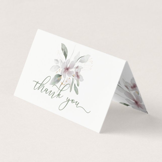Vielen Dank für Ihre Typografie mit blumengeschmüc Visitenkarten (Vorderseite)