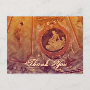Vielen Dank für Ihre Vintage Cameo Orange Postkarte