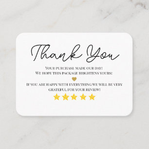 Vielen Dank für Ihre Visitenkarten 5stars Visitenkarte