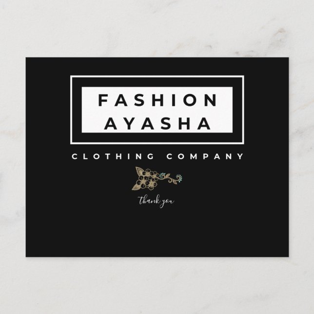 Vielen Dank für Ihre Visitenkarten Postkarte (Vorderseite)