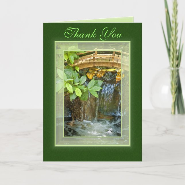 Vielen Dank für Ihre Waterfall Card Dankeskarte (Vorderseite)