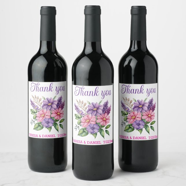 Vielen Dank für Ihre Weinlust Weinetikett (Flaschen)