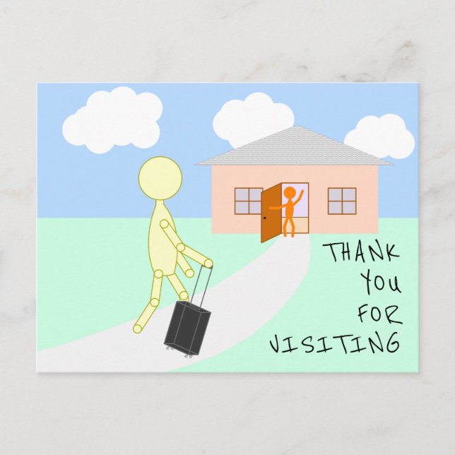 Vielen Dank für Ihren Besuch - Nod Notes Postkarte (Vorderseite)