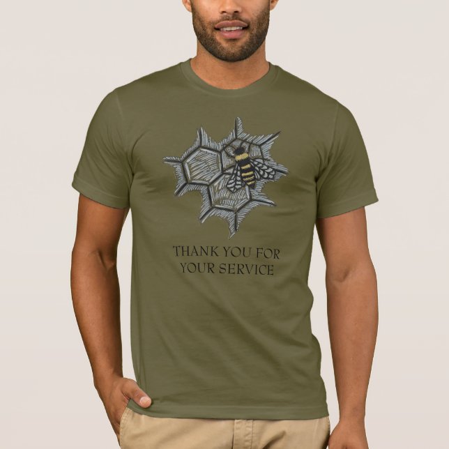 Vielen Dank für Ihren Dienst als männlicher T - Sh T-Shirt (Vorderseite)