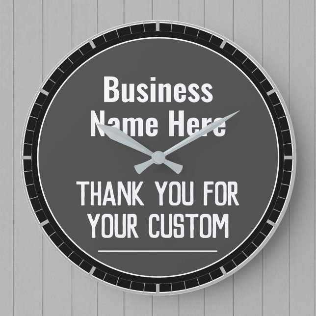 Vielen Dank für Ihren individuellen Shop Große Wanduhr (Von Creator hochgeladen)