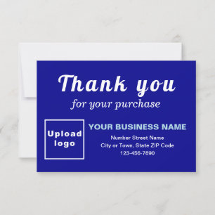 Vielen Dank für Ihren Kauf Blue Flat Card Dankeskarte