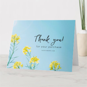 Vielen Dank für Ihren Kauf Floral Business-Paket  Dankeskarte