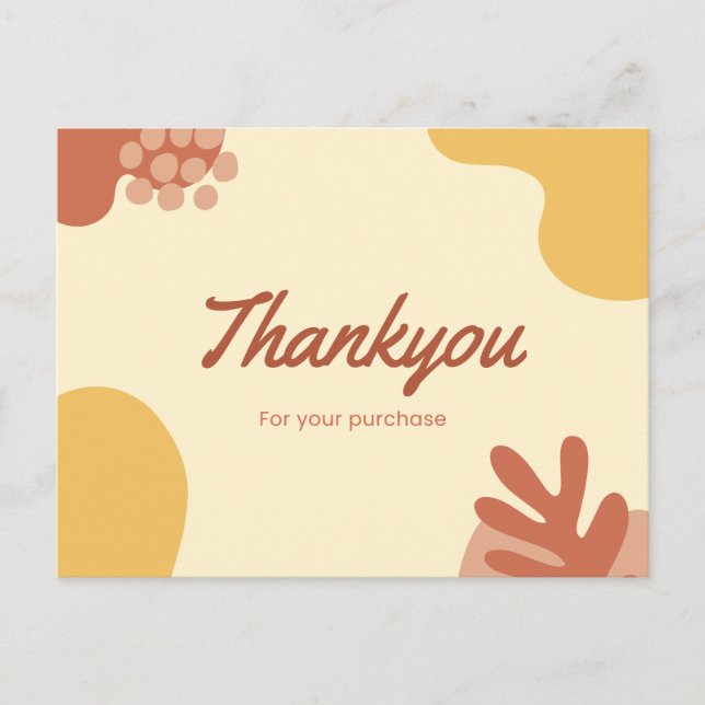 Vielen Dank für Ihren Kauf Postkarte (Vorderseite)