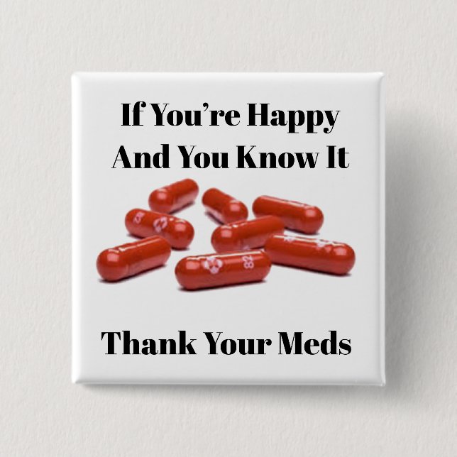 Vielen Dank für Ihren Meds Square Button (Vorderseite)