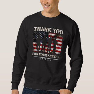 Vielen Dank für Ihren Service American Flag Vetera Sweatshirt