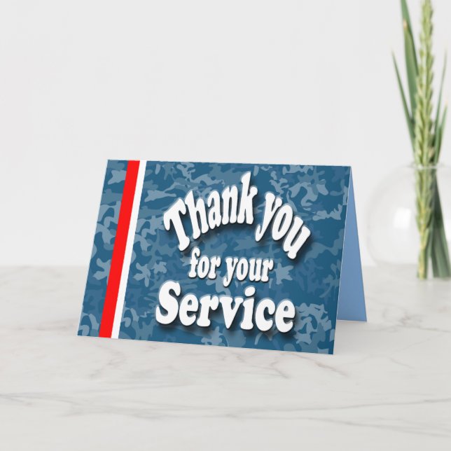Vielen Dank für Ihren Service Dankeskarte (Vorderseite)