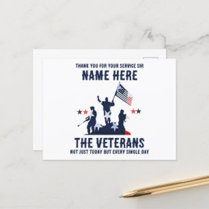 Vielen Dank für Ihren Service, die Veteran Day Car Postkarte