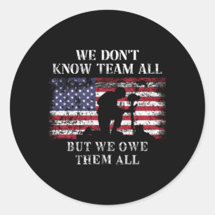 Vielen Dank für Ihren Service Patriotic Veterans D Runder Aufkleber