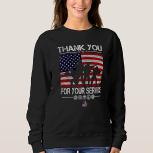 Vielen Dank für Ihren Service Patriotic Veterans D Sweatshirt